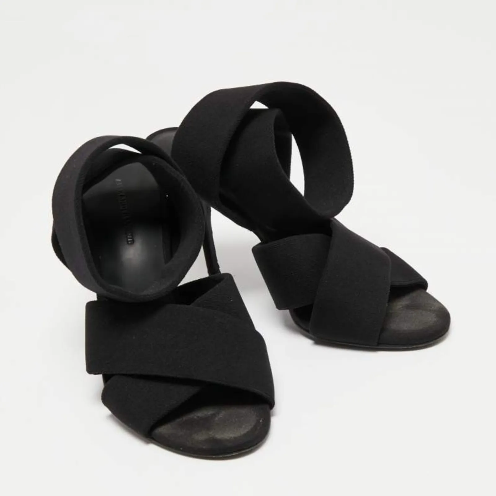 Alexander Wang Black Canvas Wrap‑Around Heels – Size 8.5 (EU 39) - Image 2