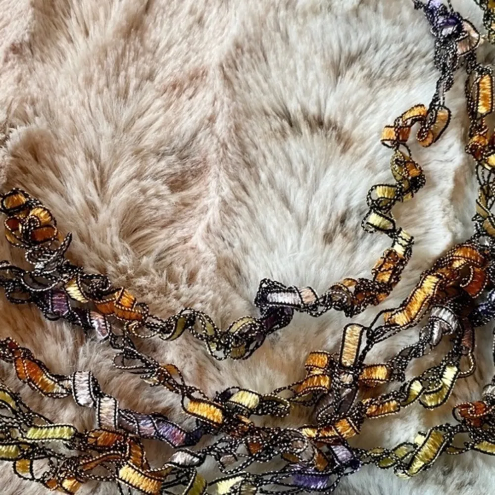 Unique Thread Multicolored Delicate Neckla… Tan - Image 3