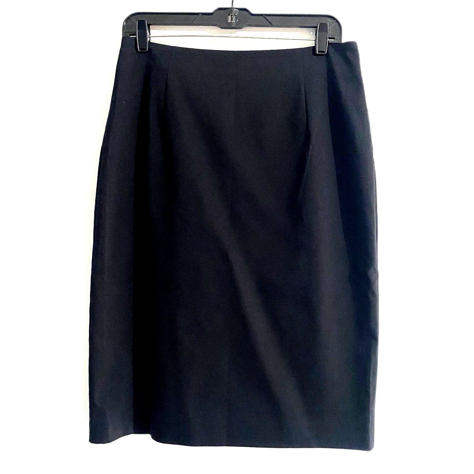 NEW Doncaster Collection Knee Length Pencil Skirt Solid Black Classic Size 8 - Image 1