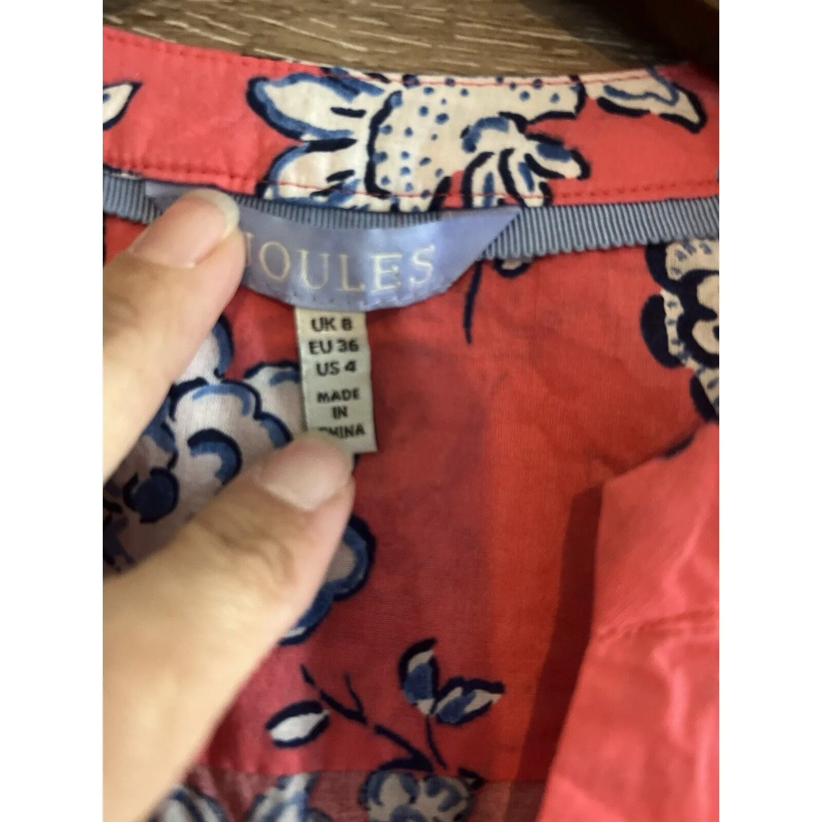 Joules Cotton Juliette Sleeveless Top Size 4 Embroidered Tank Cotton White - Image 5