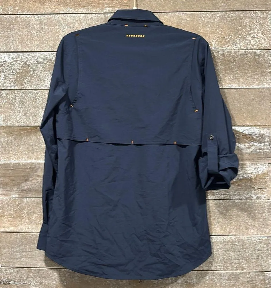 Ariat Navy REBAR MADE TOUGH VENTTEK DURASTRETCH LONG-SLEEVE WORK SHIRT Small - Image 7