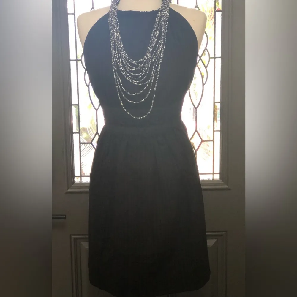 NWT- Wild Fable Women Mini Halter Fit Flare Back Tie Cotton Plus Size Dress - Image 2