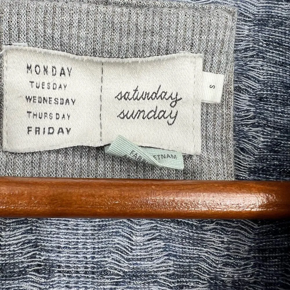 Anthropologie Saturday Sunday Blue Chemise Cowl Neck Sweater Dress size small - Image 8