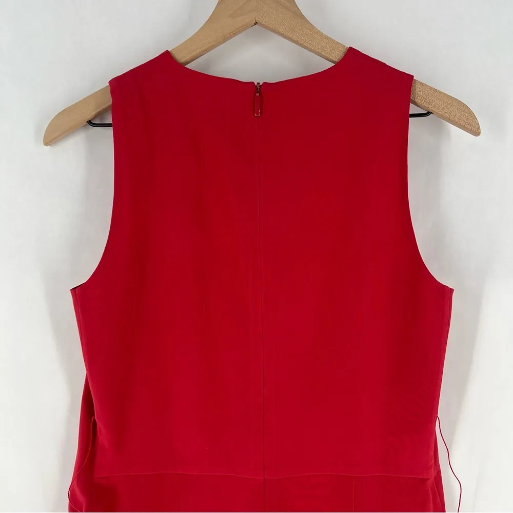 Tibi Silk Coral V Neck Sleeveless Cropped Straight Leg Jumpsuit‎ - Image 12