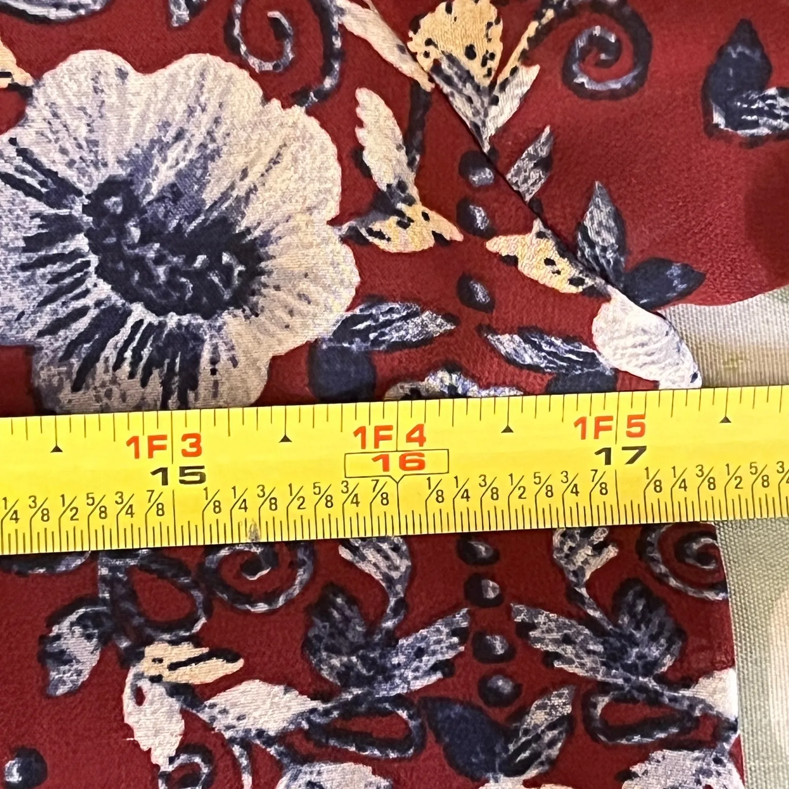 WAYF Women’s Burgundy Red Floral Tie V-Neck Balloon Sleeve Blouse Size XS - Image 6