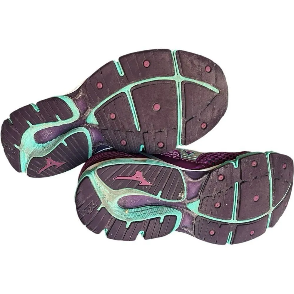 Womens Mizuno Wave Enigma 5 Purple Teal Athletic Running Shoes Sneakers Sz 10.5 - Image 5