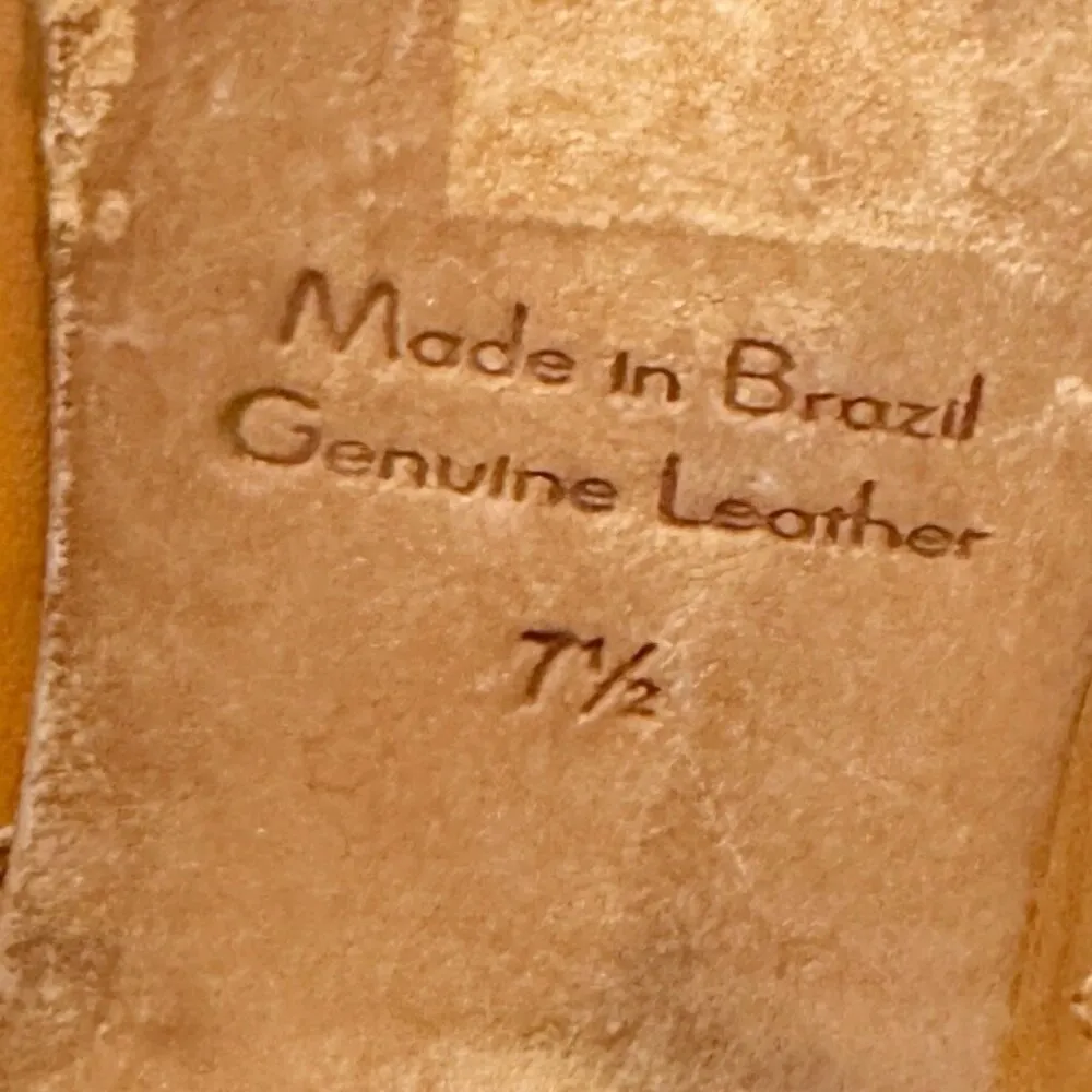 Madewell Leather Billie Booties Ankle Boots in Tan Brown Preppy Western Size 7.5 - Image 6