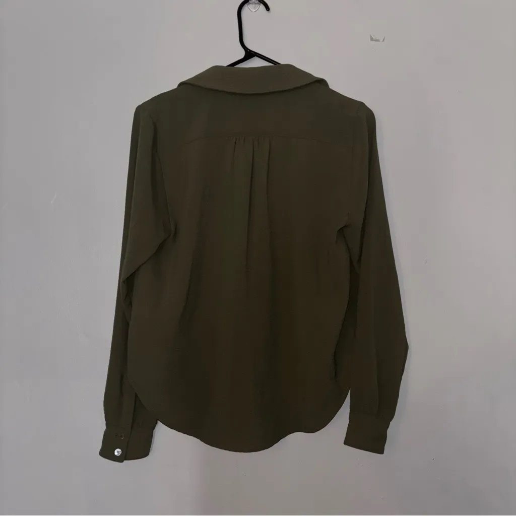 Evereve Olive Button Down Shirt - Image 5