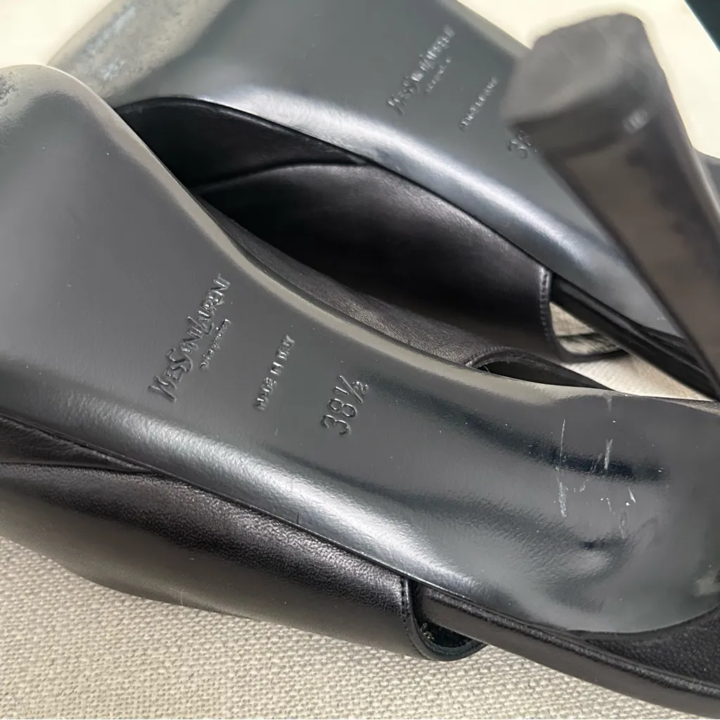 Vintage YSL Saint Laurent Janis Peep - Image 8