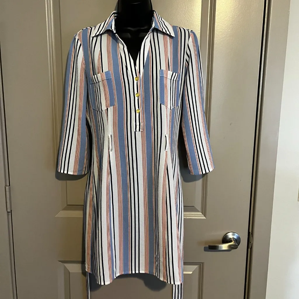 NWOT Women's Striped Dress Medium - Image 8