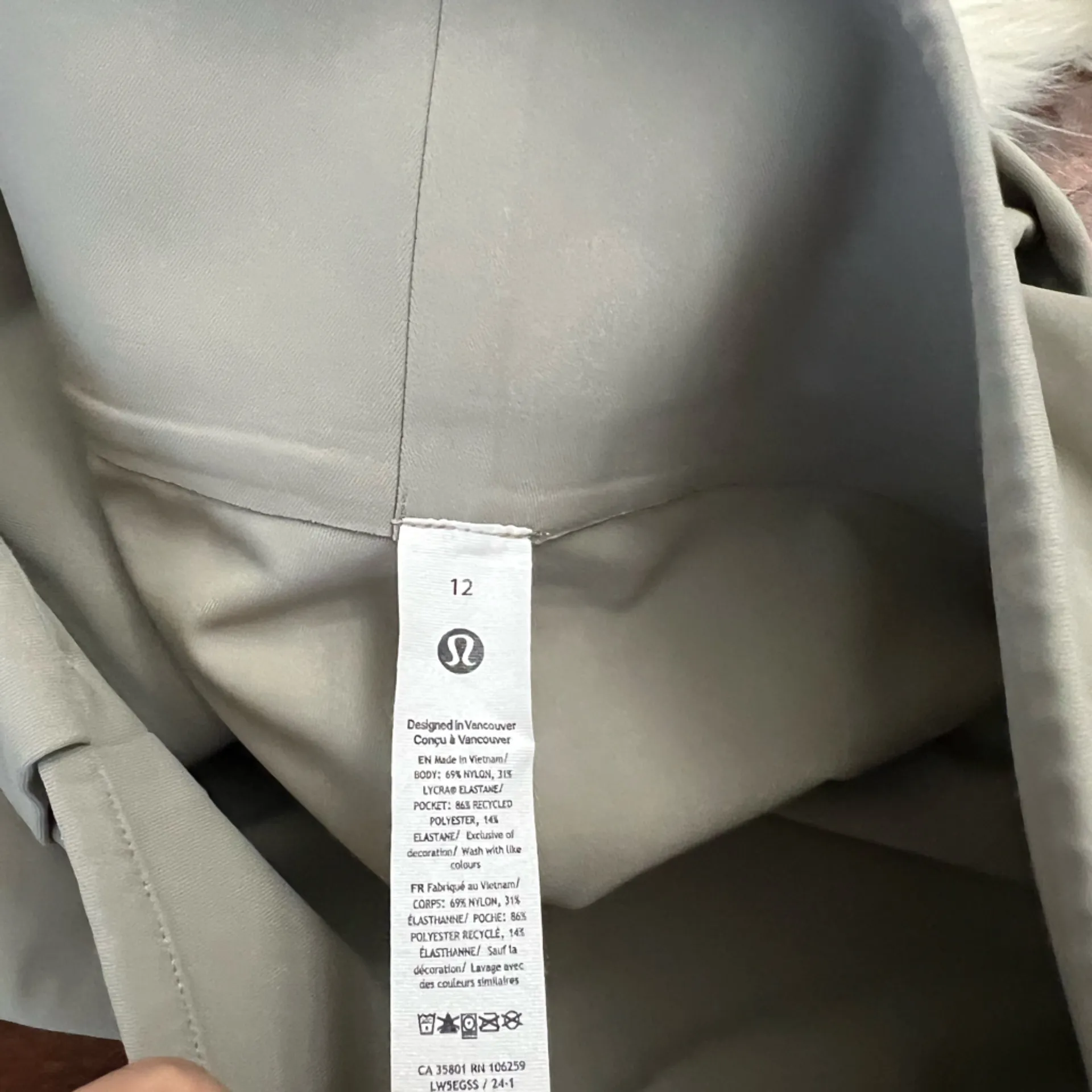 Lululemon SmoothFit Pull-On High-Rise Pants Riverstone Size 12 Luxtreme - Image 6