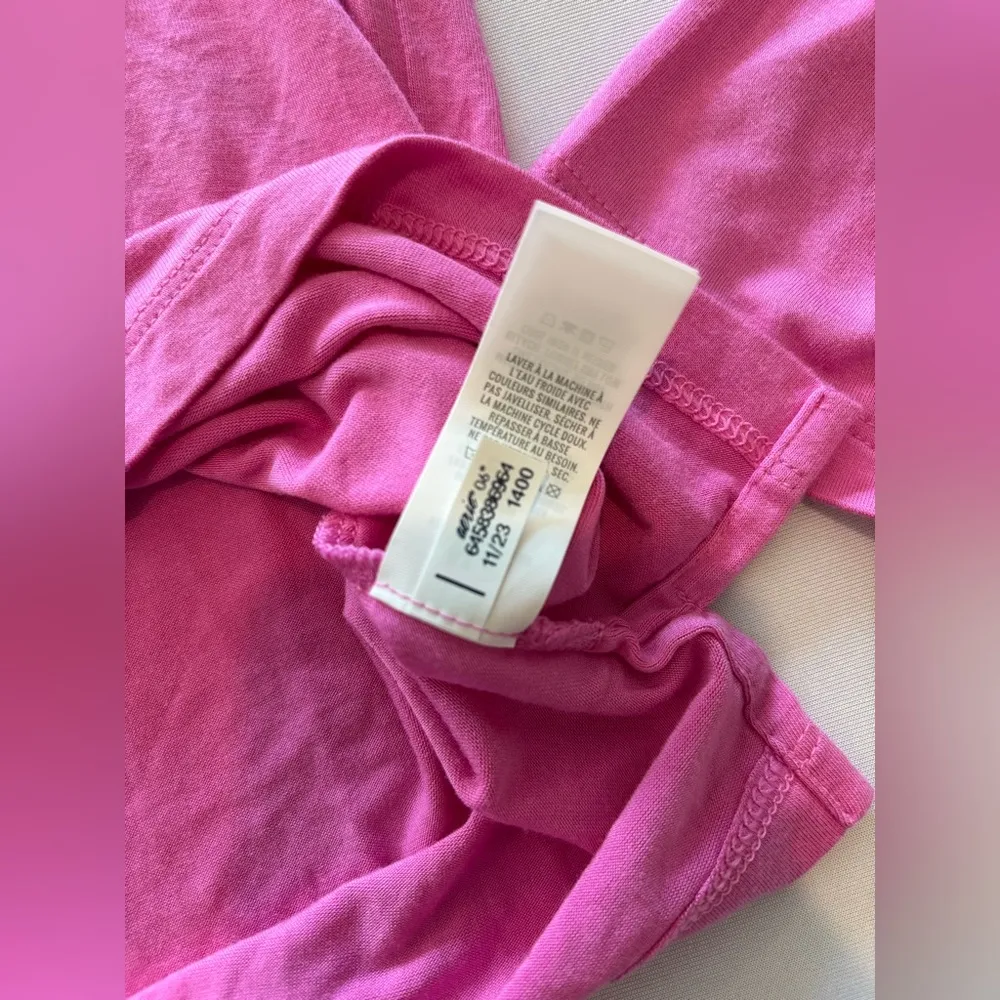 AERIE V Neck Lounge Super Soft Long Sleeve T-shirt Pink Size Large NWT - Image 6