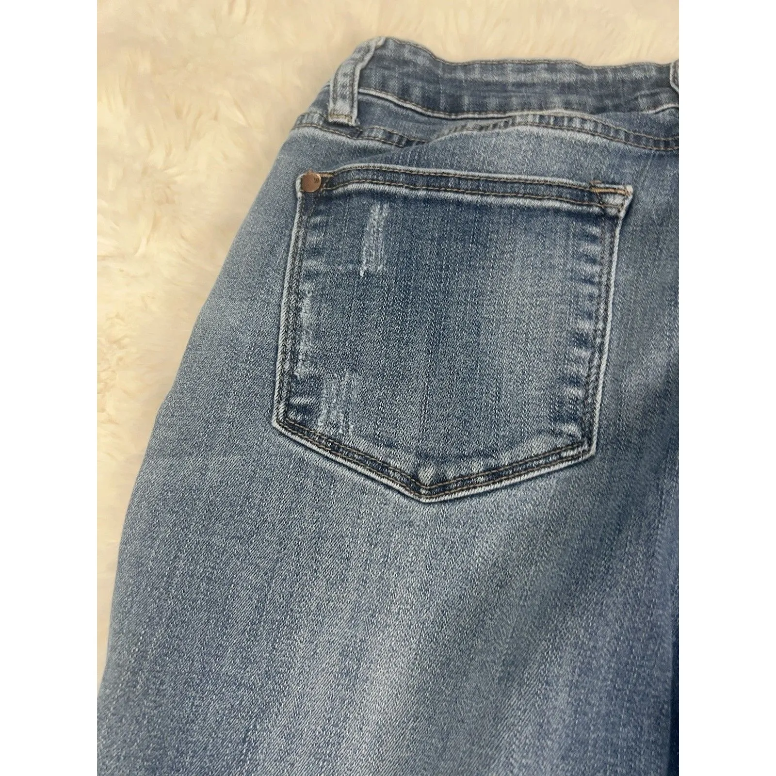 Judy Blue Womens sz 7/28 Distressed Denim Jeans - Image 7
