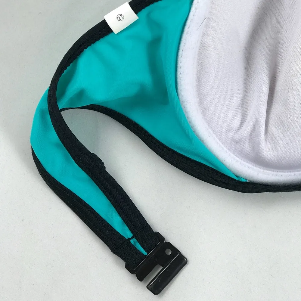 27 S Turq Tube Swimsuit Top - Image 4