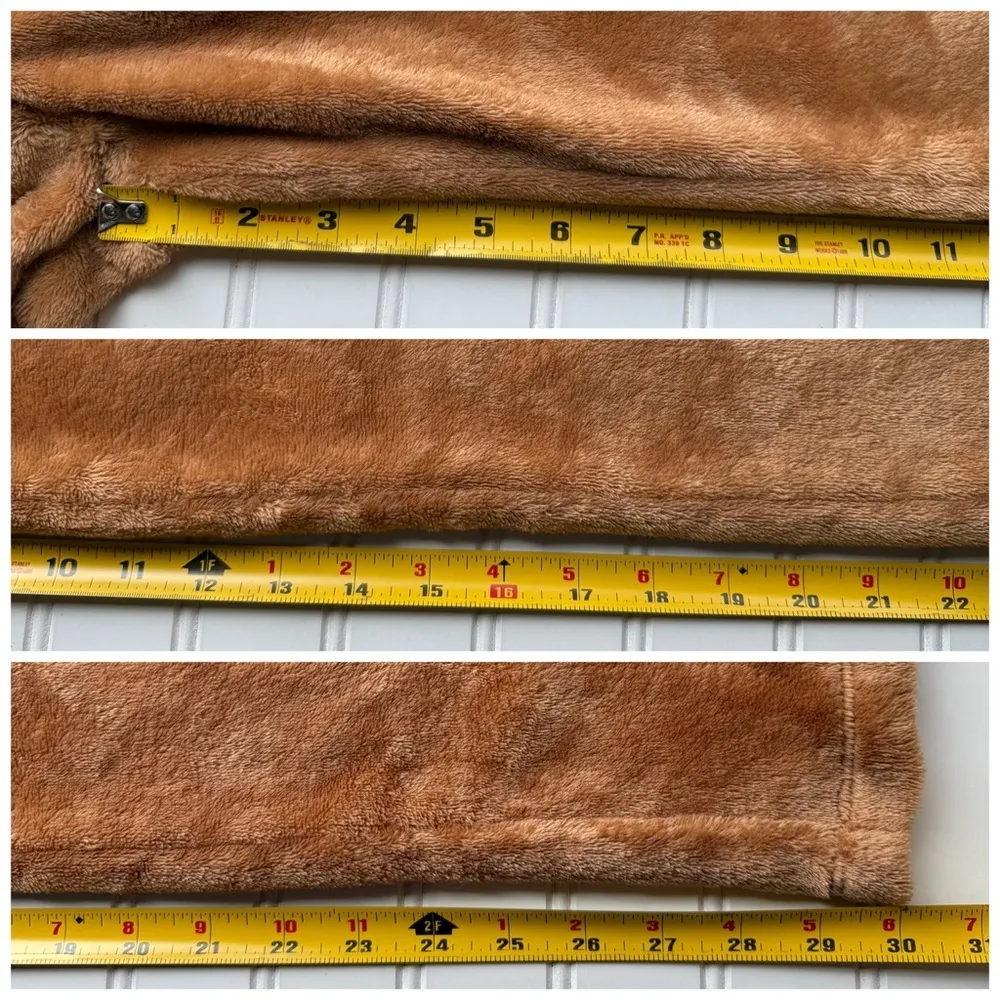 PINK VS Velour Fleece 2pc Pajama Set Tan Brown Size Small Medium NWOT Sleepwear - Image 13