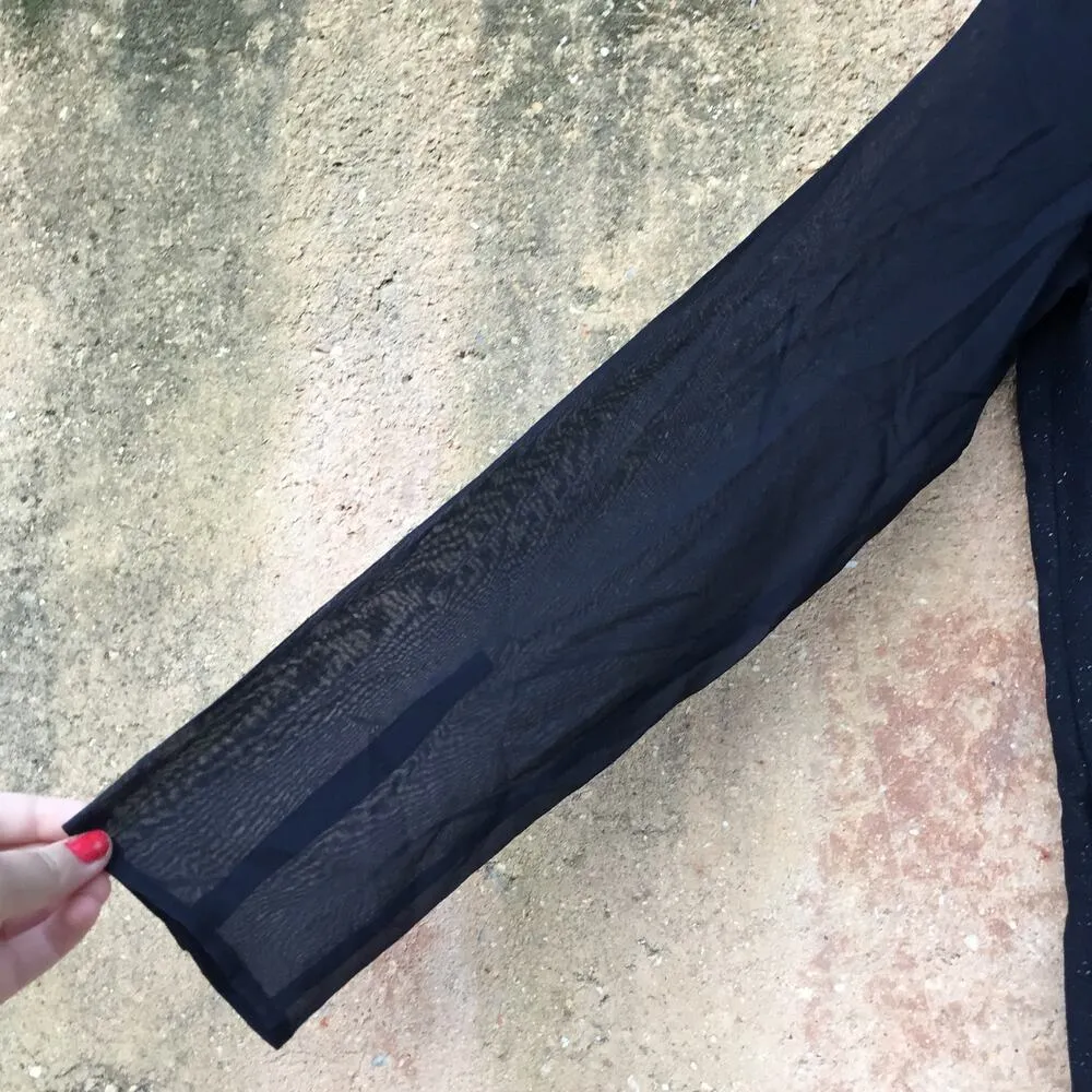 NEW COS Black Silk Wool Long Sleeve Dress 8 - Image 6