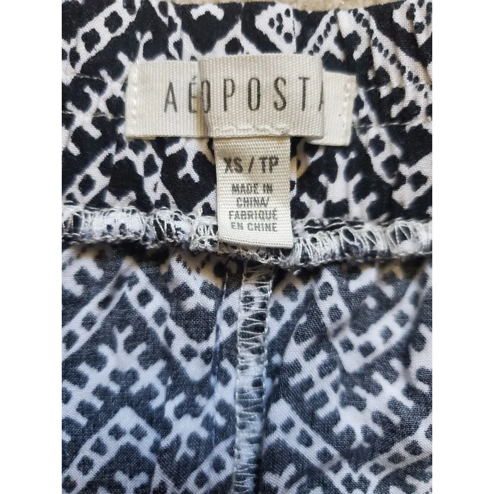 Aeropostale Black White Flirty Frilly Summer Beach‎ Shorts Women XS Sexy Stretch - Image 2