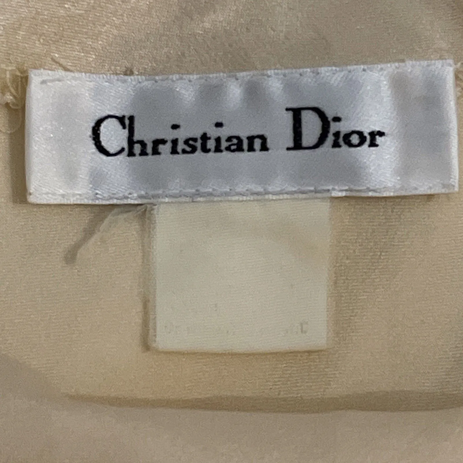 Christian Dior Vintage Cream Satin Nightgown Slip Dress Womens Size Medium? - Image 3