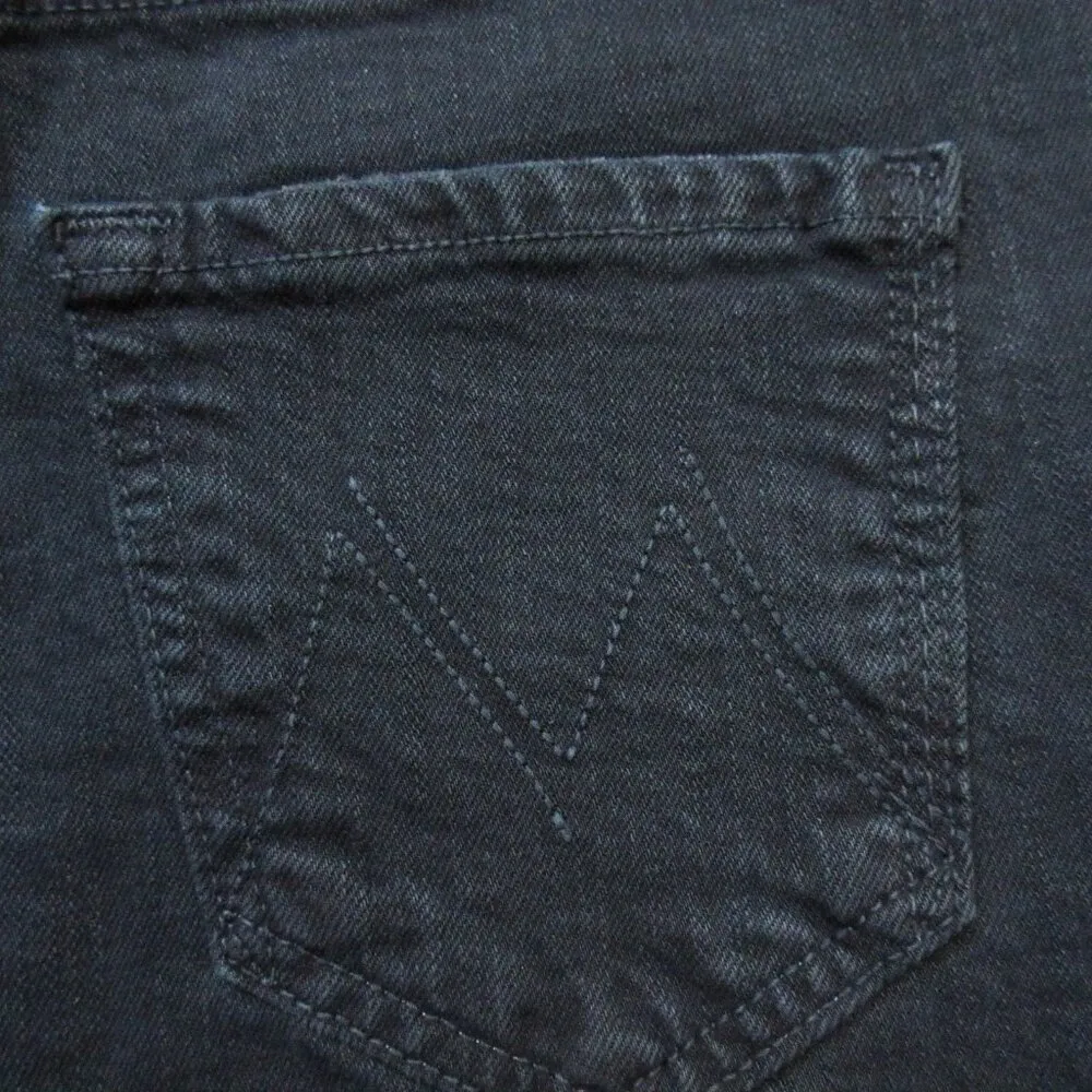 NWT Mother Superior Dazzler Front Yoke Short Fray in Faded Black Denim Shorts 25 - Image 8