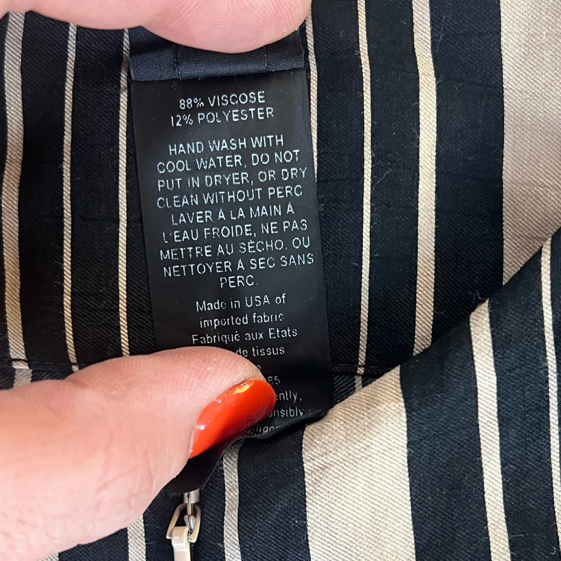 Zero‎ by Maria Cornejo Stripe jumpsuit size 6 Black - Image 10