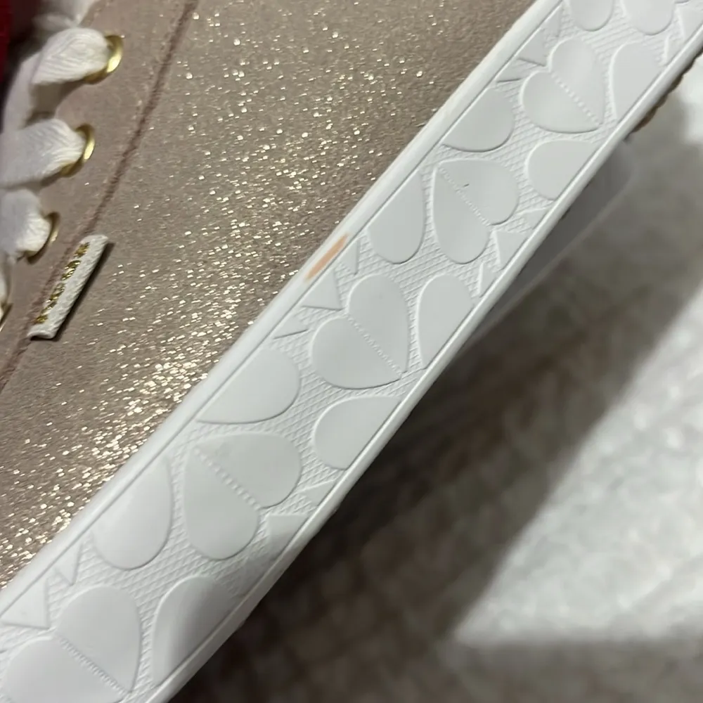 New Kate Spade x Keds Women’s Rose Gold Sparkly Furry Mules Slides Size 6 NWT - Image 10