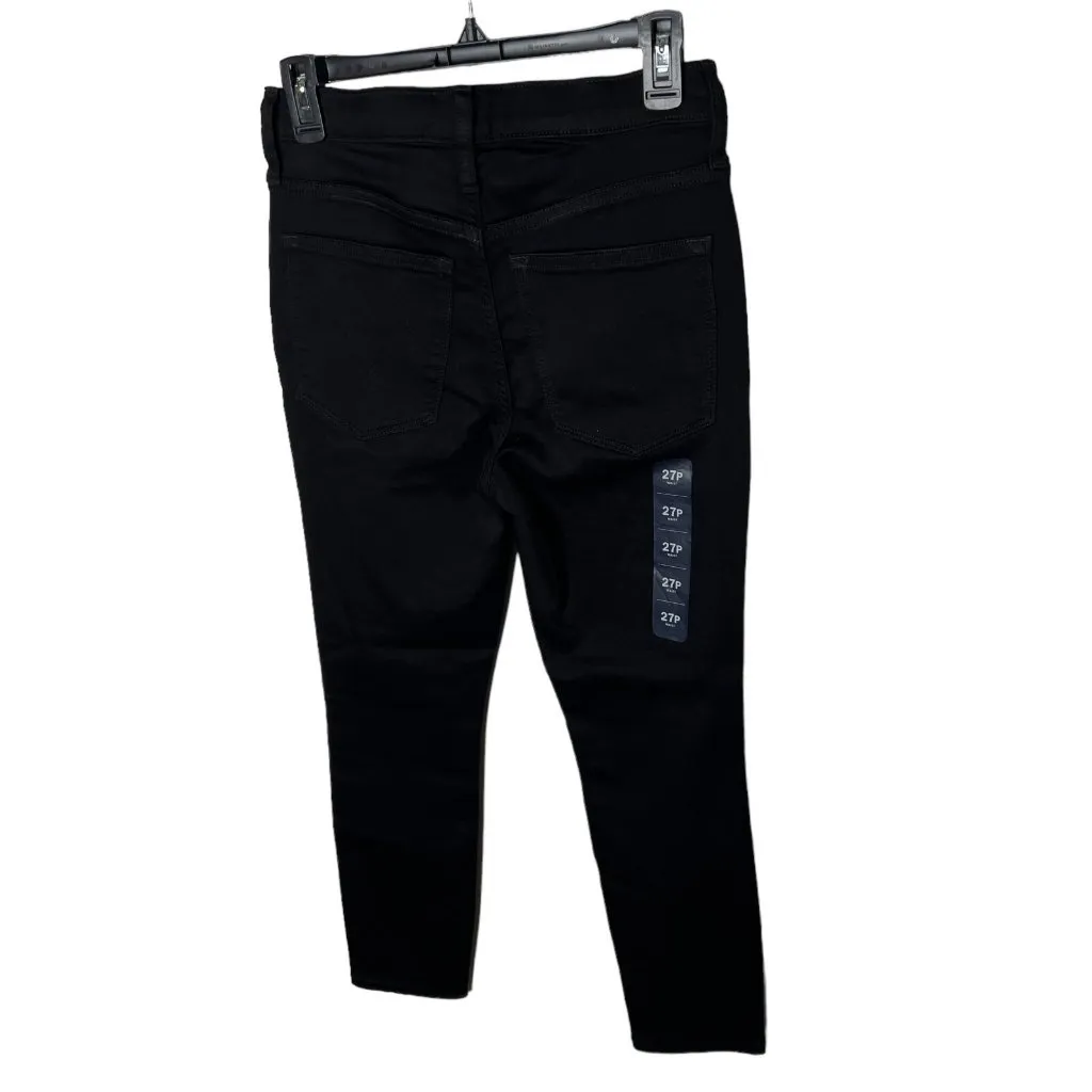 J.Crew Petite 10" Rise Black Skinny Jean Signature Stretch Size 27P AS167 - Image 5