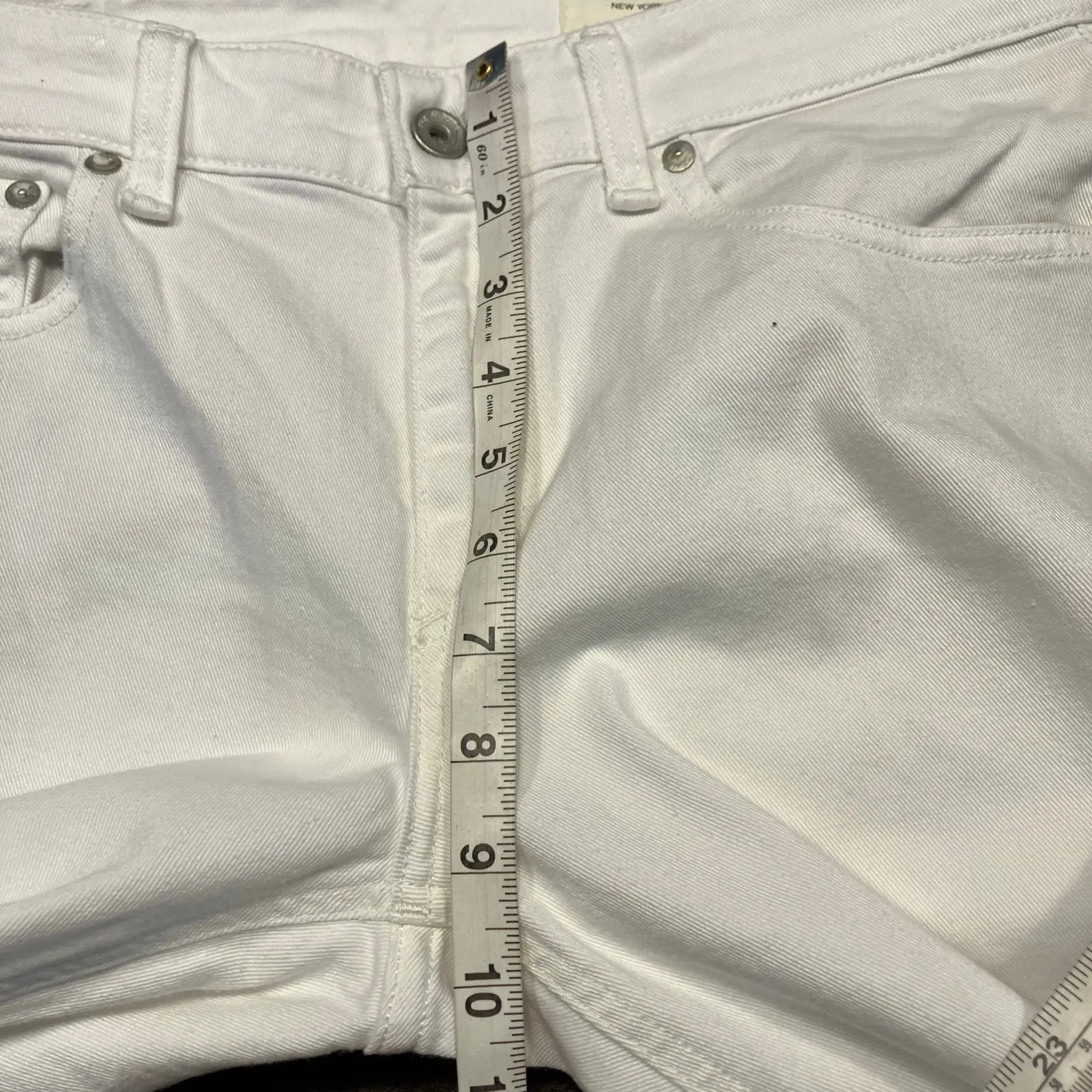 Rag & Bone Dre Low Rise Slim Boyfriend Jeans White Size 29 NWT $225 Classic‎ - Image 14