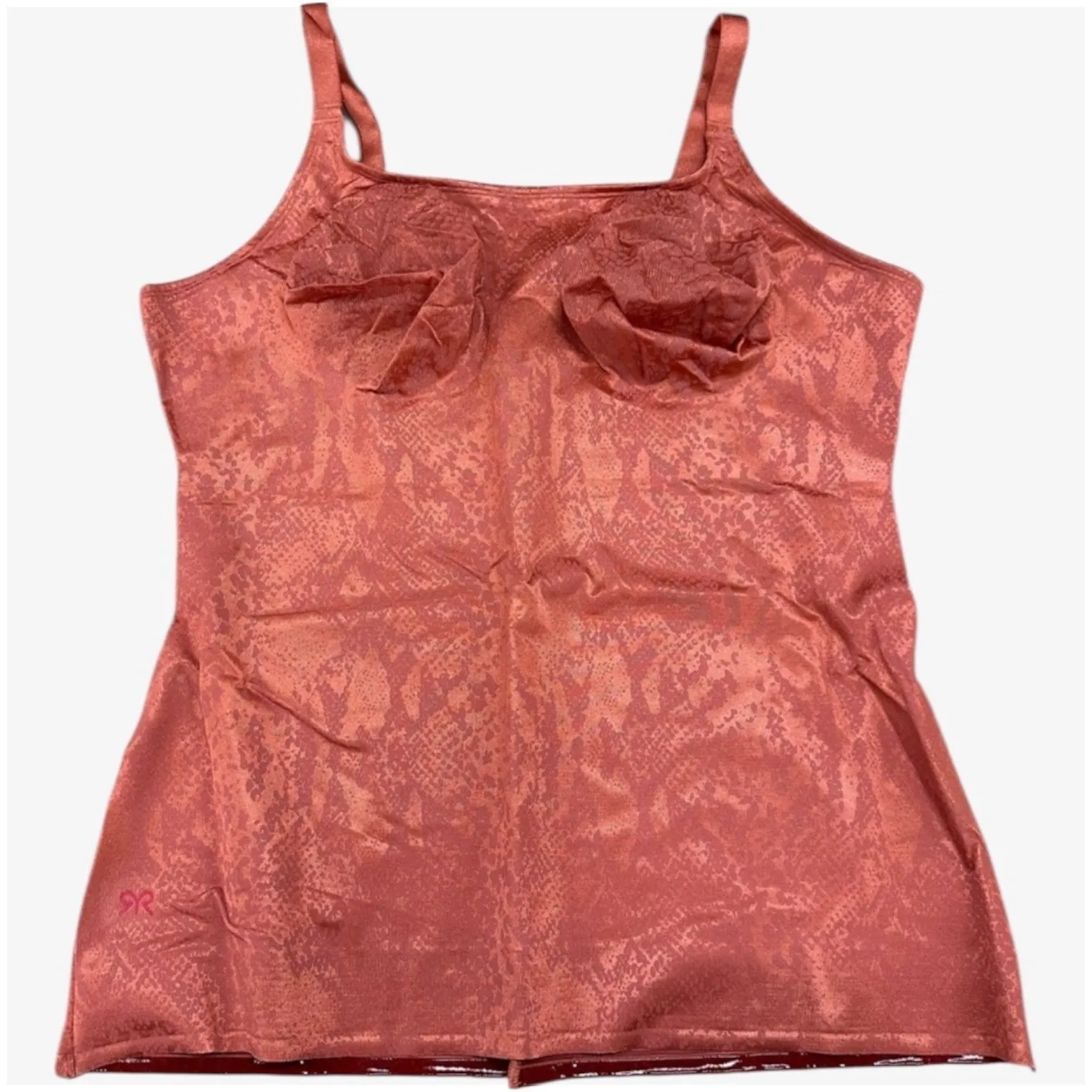 NWT Ruby Ribbon SL3073 Simply Smooth Pocket Cami Terra Cotta Coral Size 32 Snake Orange - Image 3