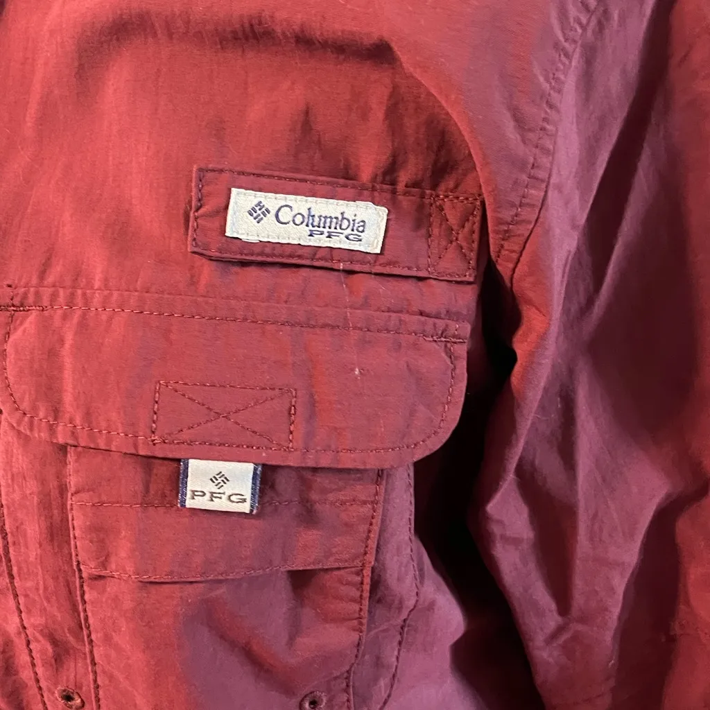 Columbia Texas A&M Maroon Button-Up Fishing Shirt - Image 3