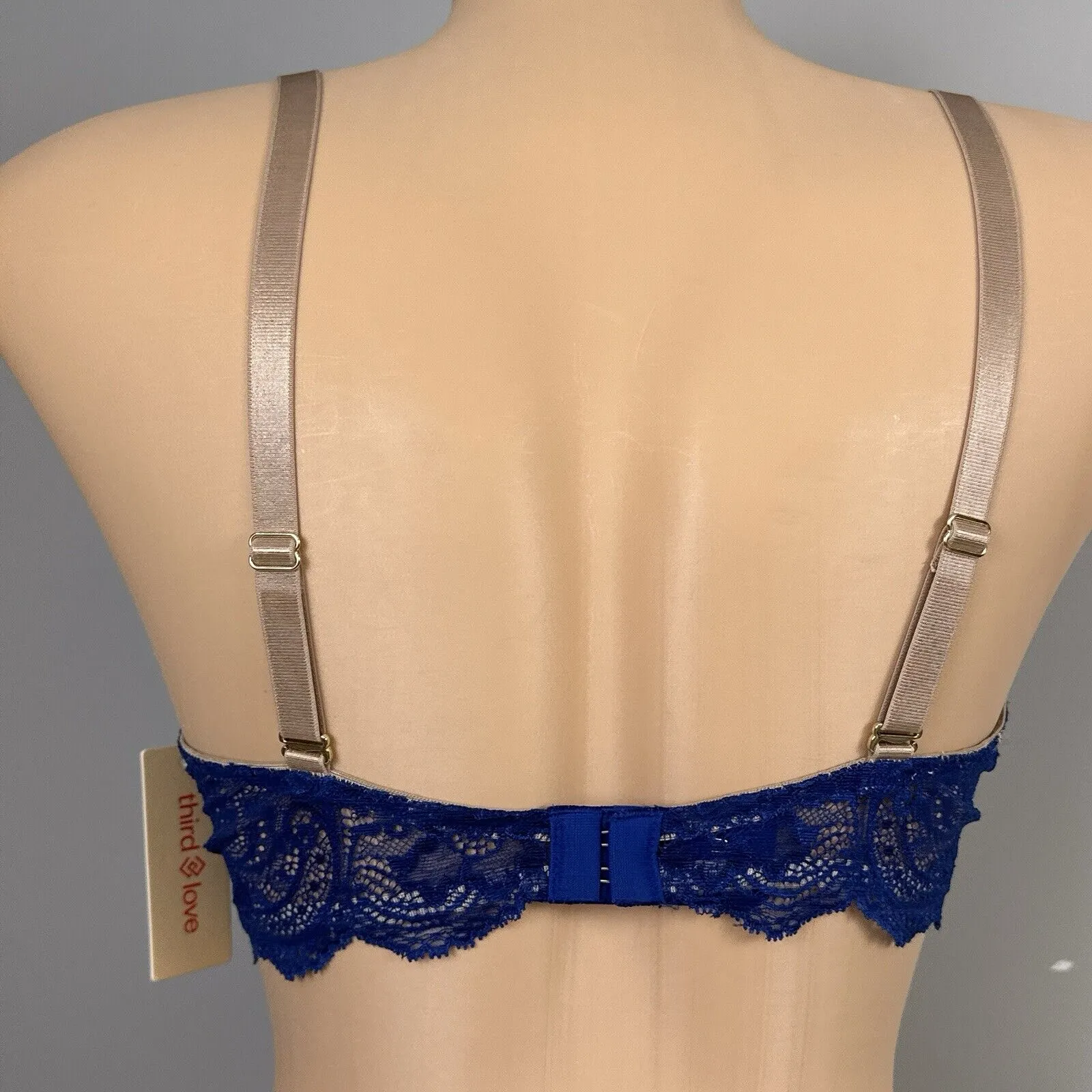 Third Love 24/7 Lace Balconette Bra Size 34D Blue New NWT Thirdlove Underwire - Image 5