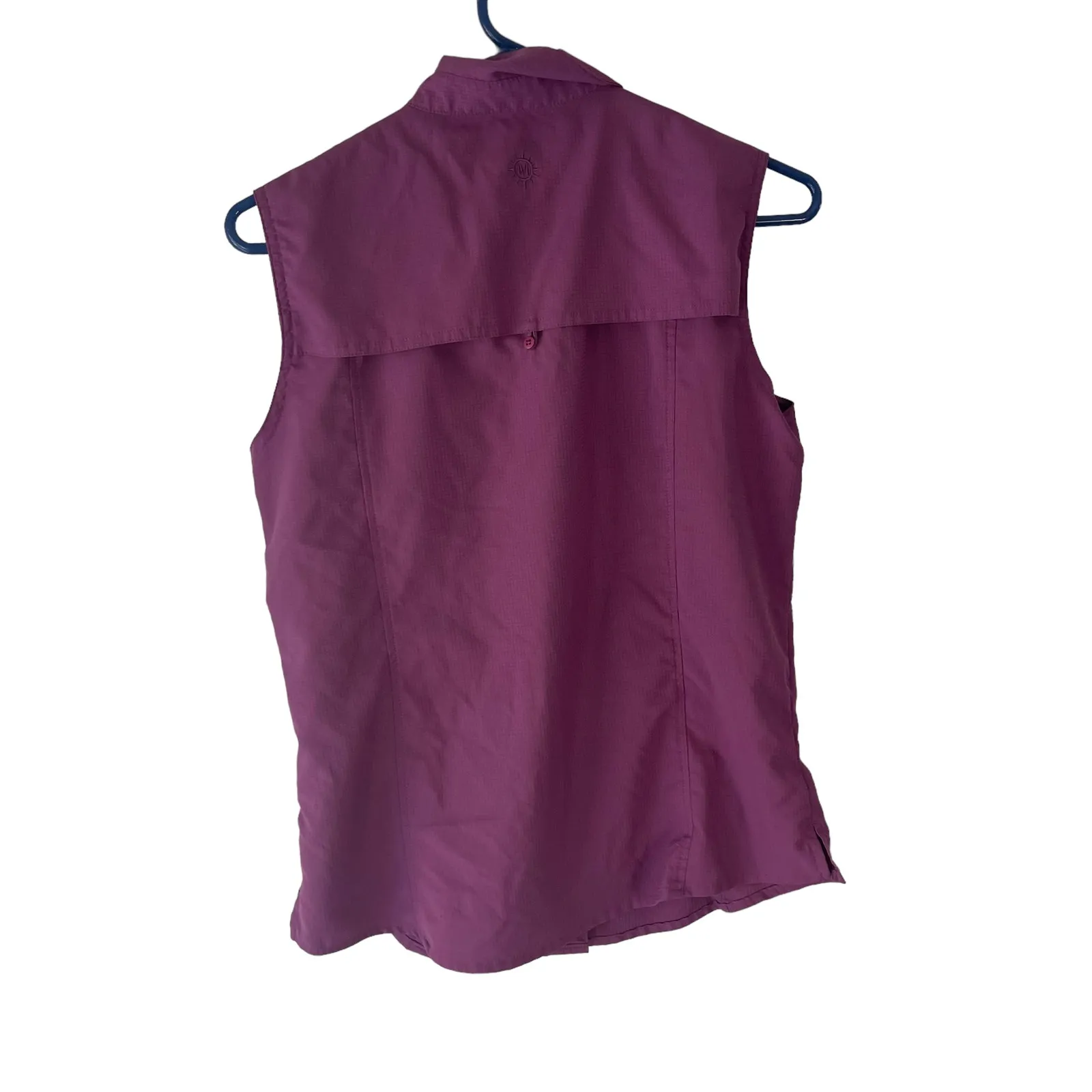 Magellan Women's Size Small Purple Sleeveless Outdoor Button Up Top - Image 4