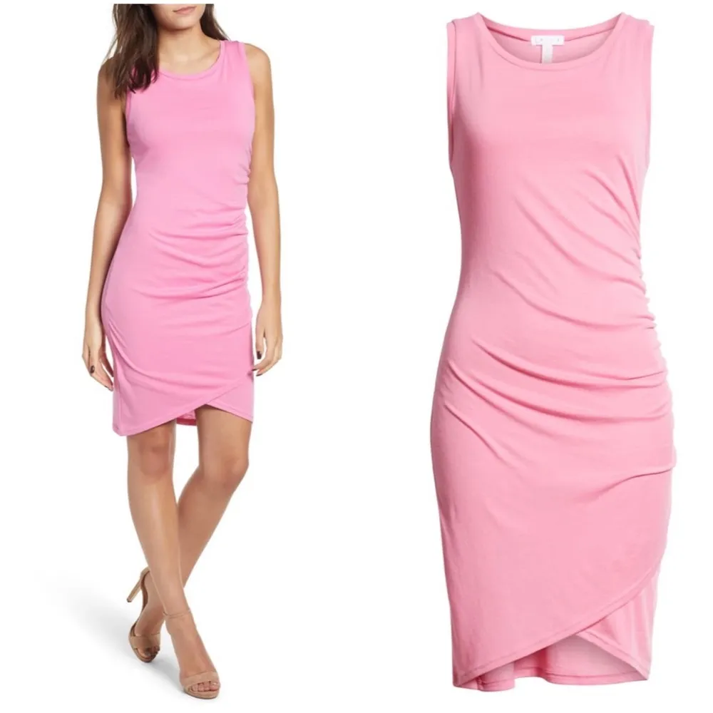 Leith Zenna Ruched Tank Dress Bodycon Pink Plus Size 3X NWT - Image 2