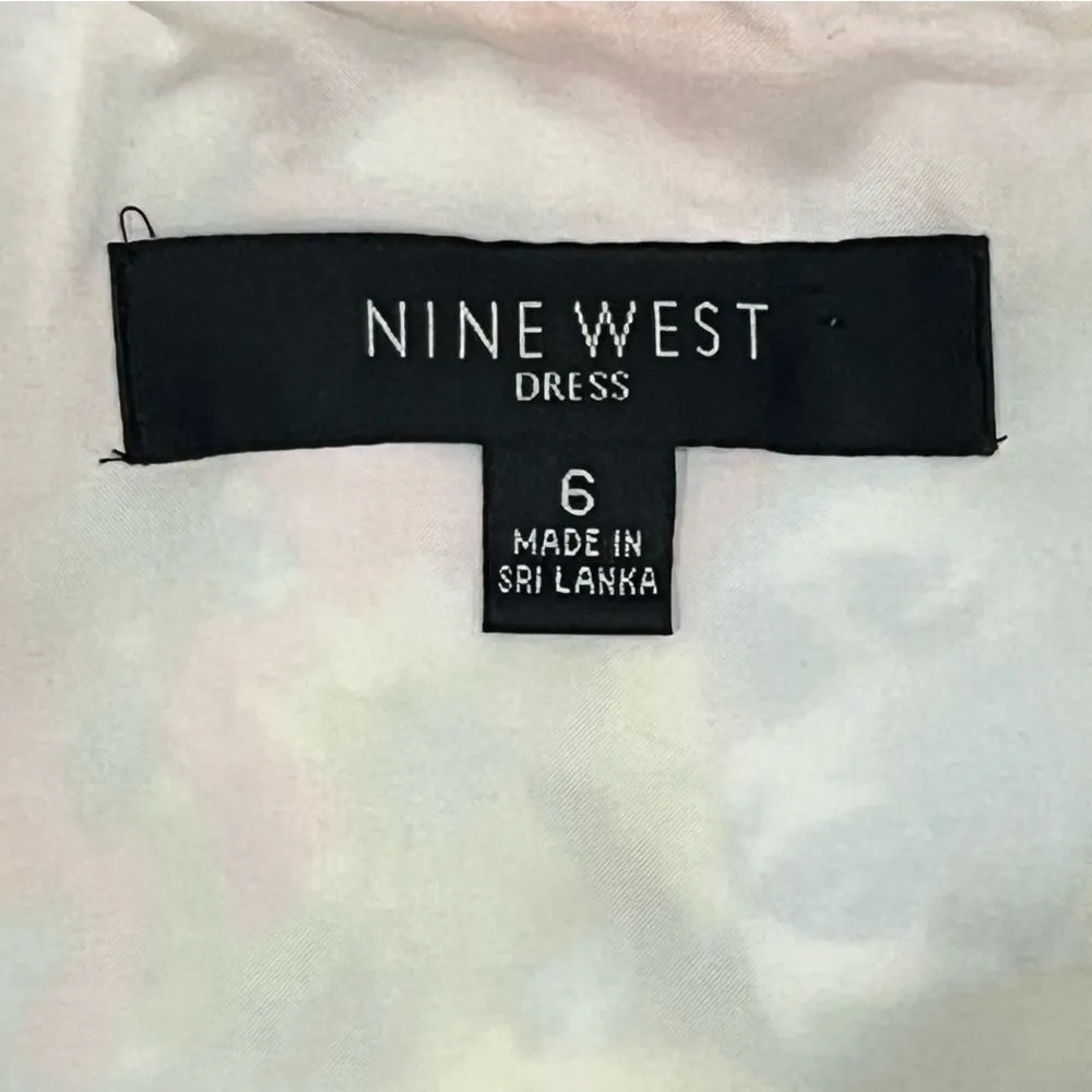 Nine West Floral Watercolor Sheath Dress Size 6 - Image 11