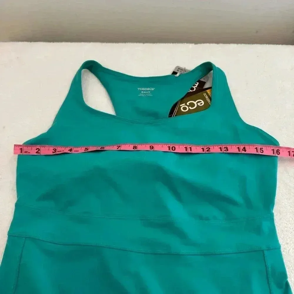 Toad & Co Tech Tomboy Racerback Dress Teal Sz s Green - Image 10