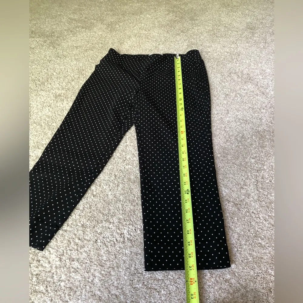 White House Black Market Women sz 10 Polka Dot Slim Ankle Pants cropped pull-up - Image 8