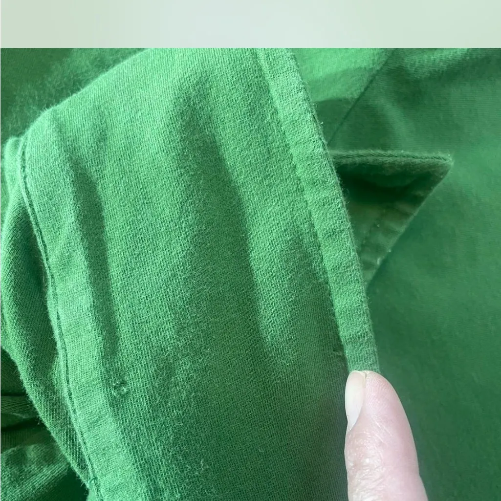 Classic Elements. Green Short Sleeve Polo Blouse with Button Detail, Size XLP - Image 5