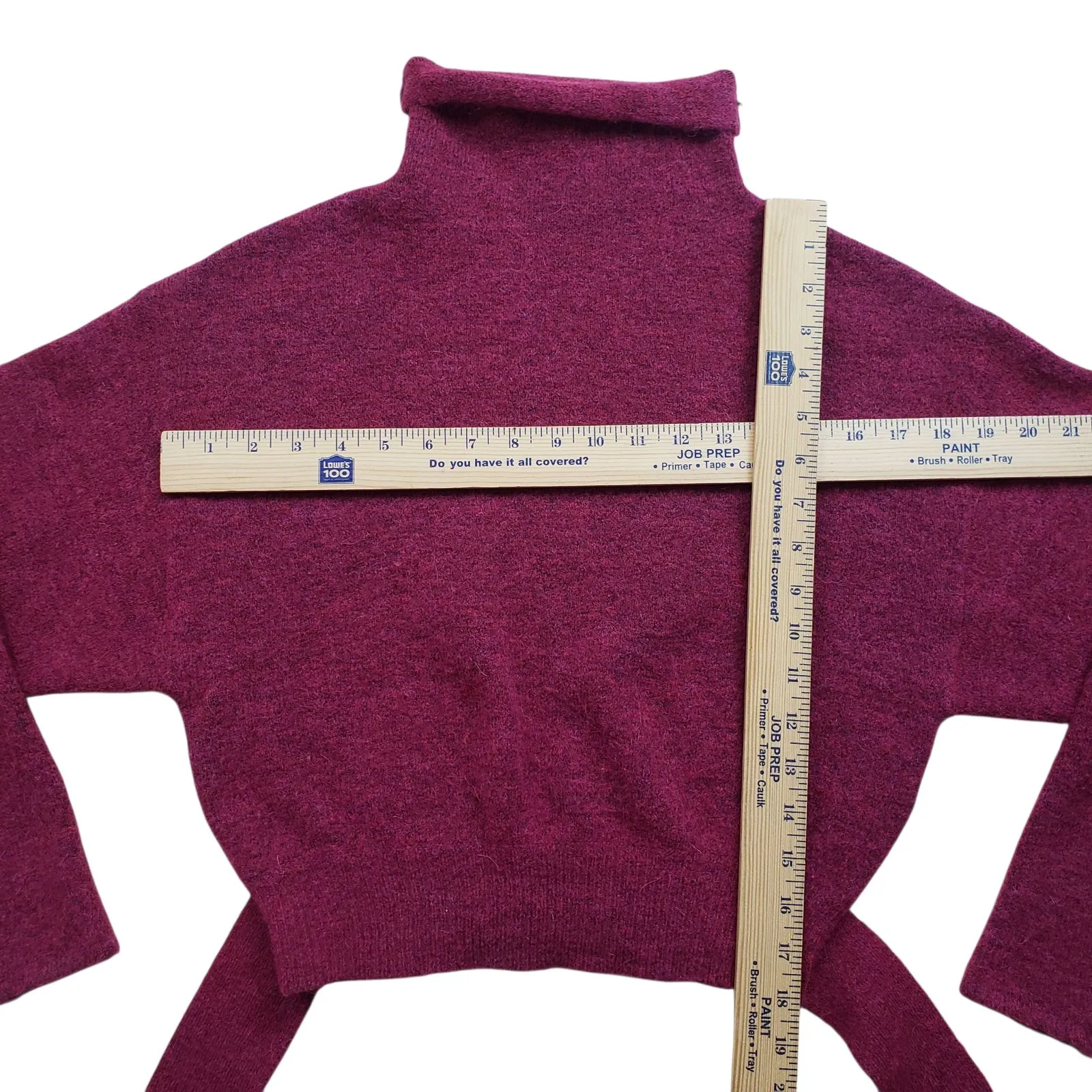 Aritzia Wilfred Lorin XS Funnel Neck Alpaca Wool Blend Sweater Purple Cozy - Image 5