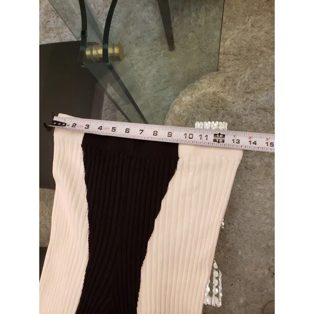 36 Point 5 Women's Black & White Viscose Crew Neck Sleeveless Two Piece Size L - Image 13