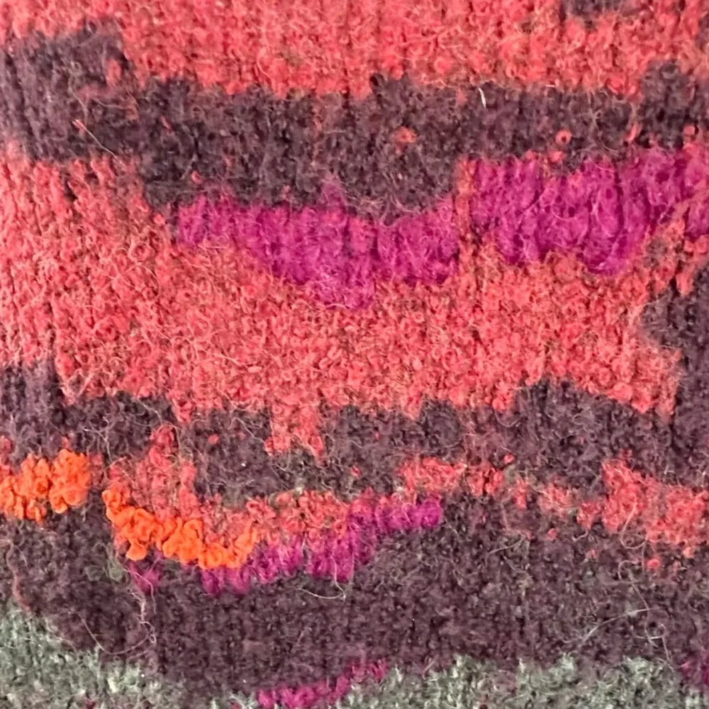 Free People Oversized Chunky Knit Tiger Eye Turtleneck Medium Wool Alpaca Mohair - Image 8