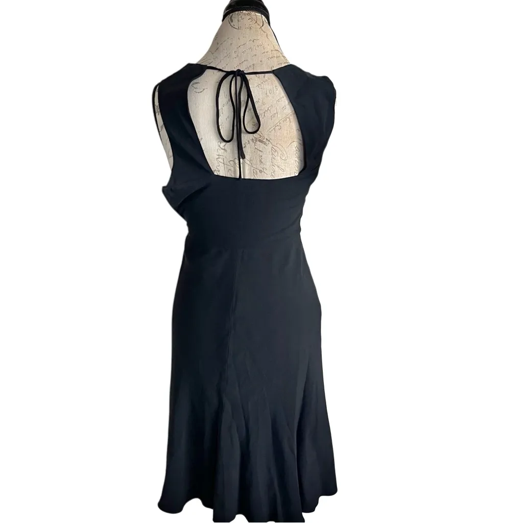 Banana Republic Dress Sz 0 Silk Black Cocktail Wedding Evening Festival Dinner - Image 3