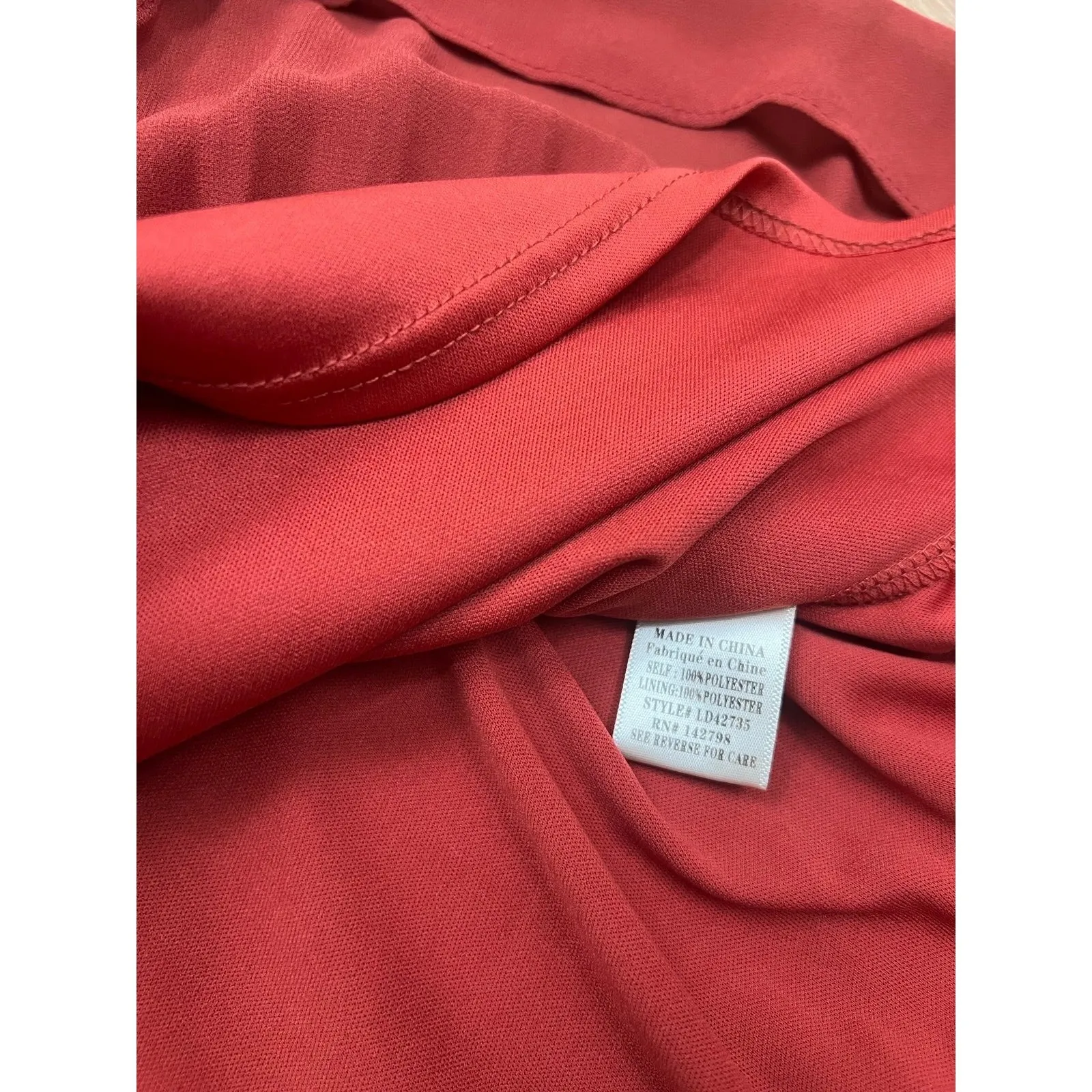 Loveriche Women's 3/4 Sleeve Solid/orange burn Size M‎ - Image 8