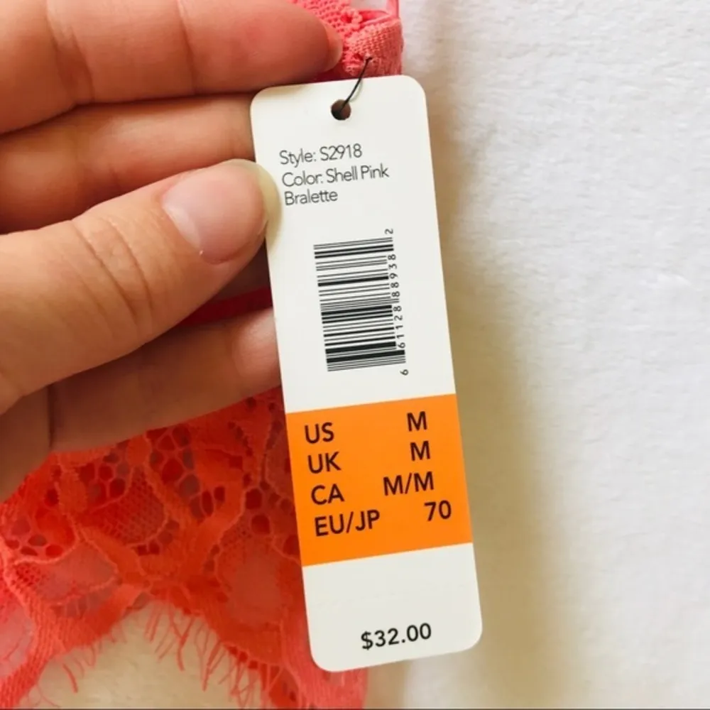 Sam Edelman lace pink longline bralette bra new - Image 5