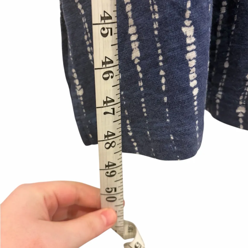 Naturals D&Co Navy & White Striped Coastal Maxi Shift Dress Size Small Vacation Blue - Image 11