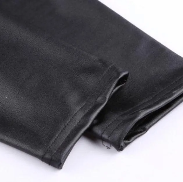 New Black Faux Leather Leggings. XL - Image 8