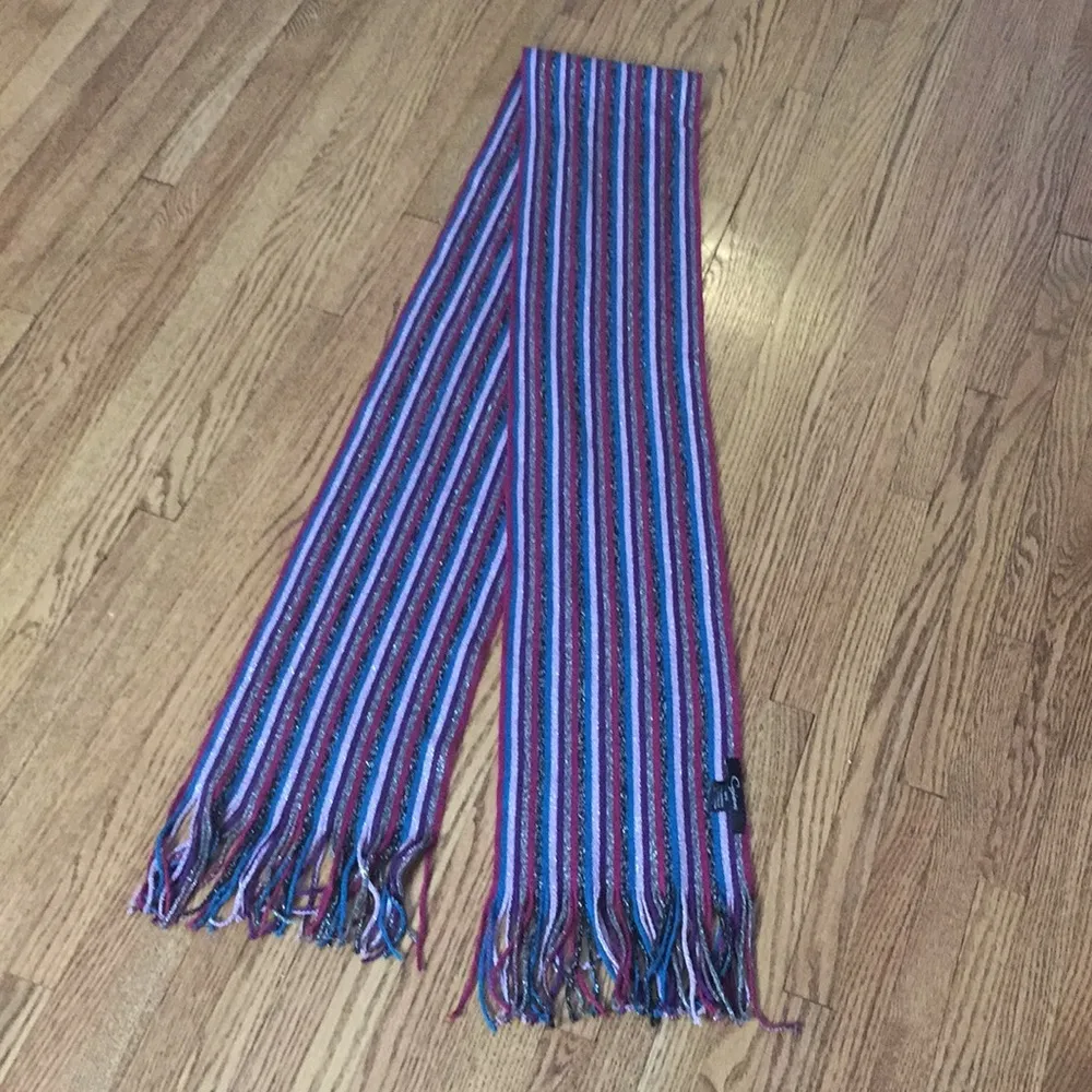 Glitter striped knit scarf - Image 8