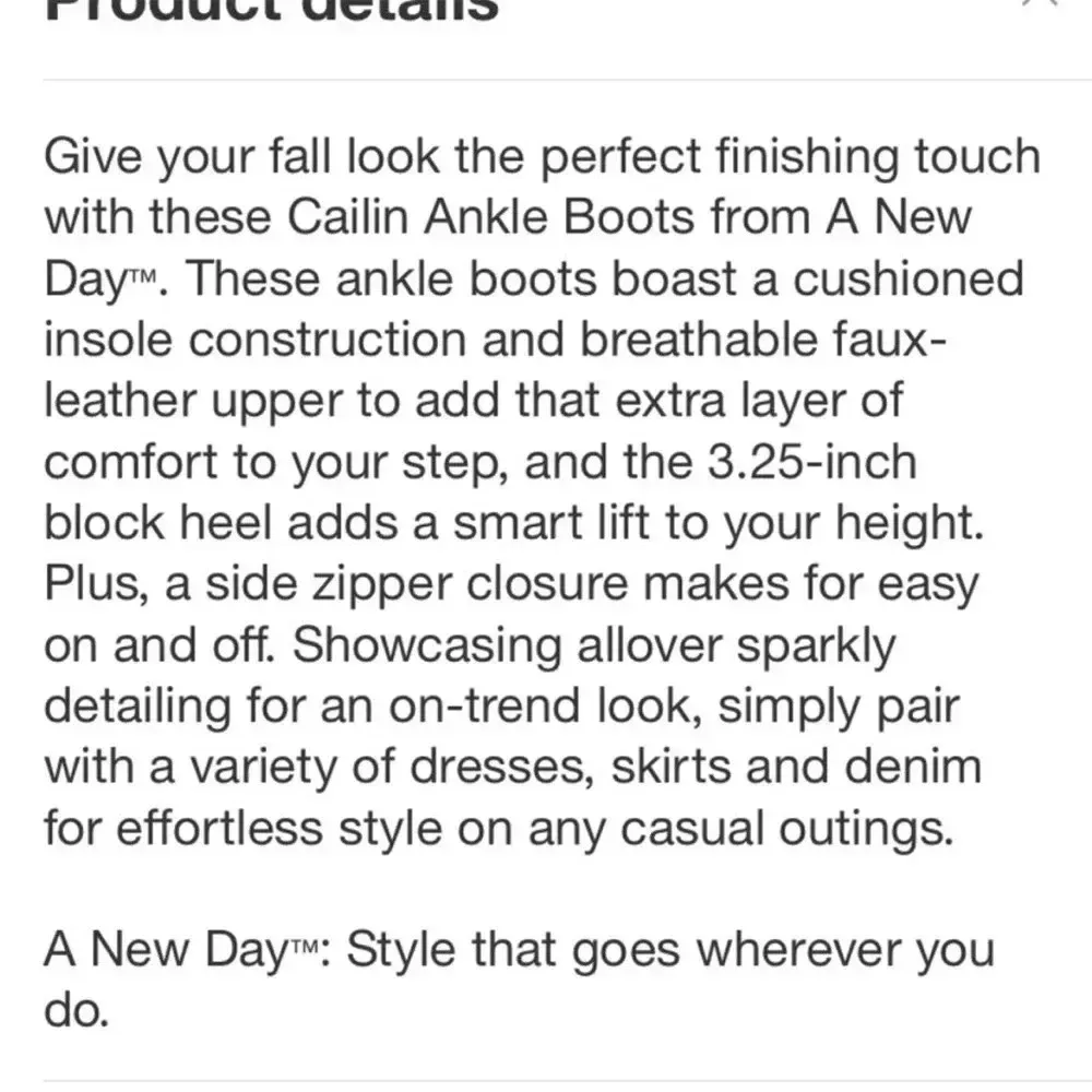 Cailin Rhinestone Ankle Boots - A New Day - Silver Sparkly | Women’s size 7 - Image 5