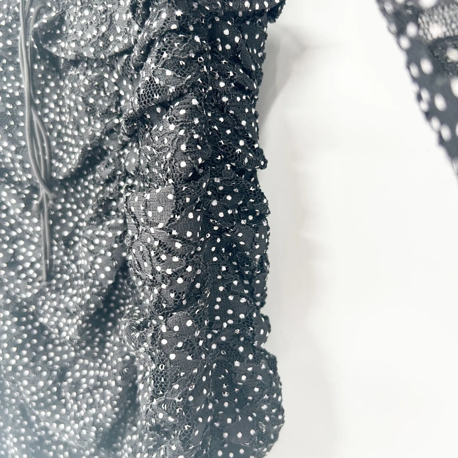 For Love And Lemons Womens‎ Polka Dot Leila Statement Puff Sleeve Dress Size L - Image 10