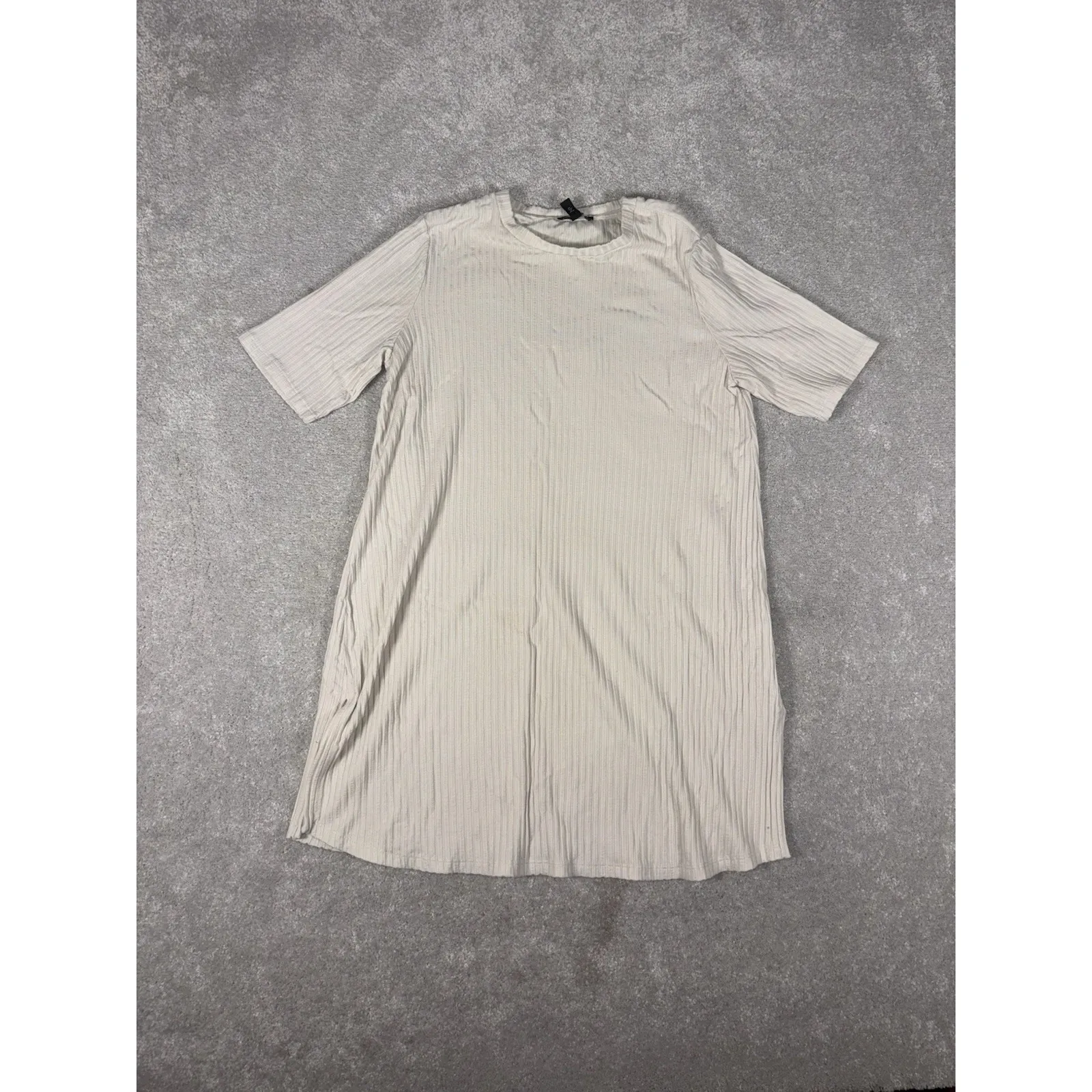 Eileen Fisher Textured Stretch Rib Ballet Neck Top Women's Size Small Bone - Image 3