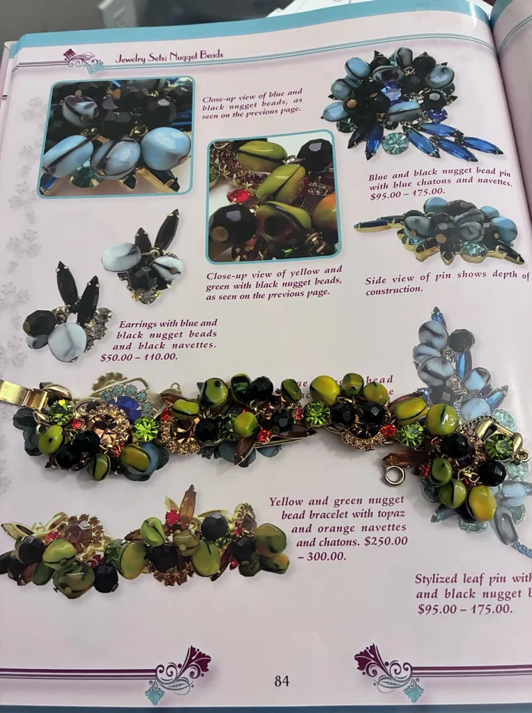 Juliana D & E Carmen Miranda book piece nugget bead bracelet Gold - Image 2