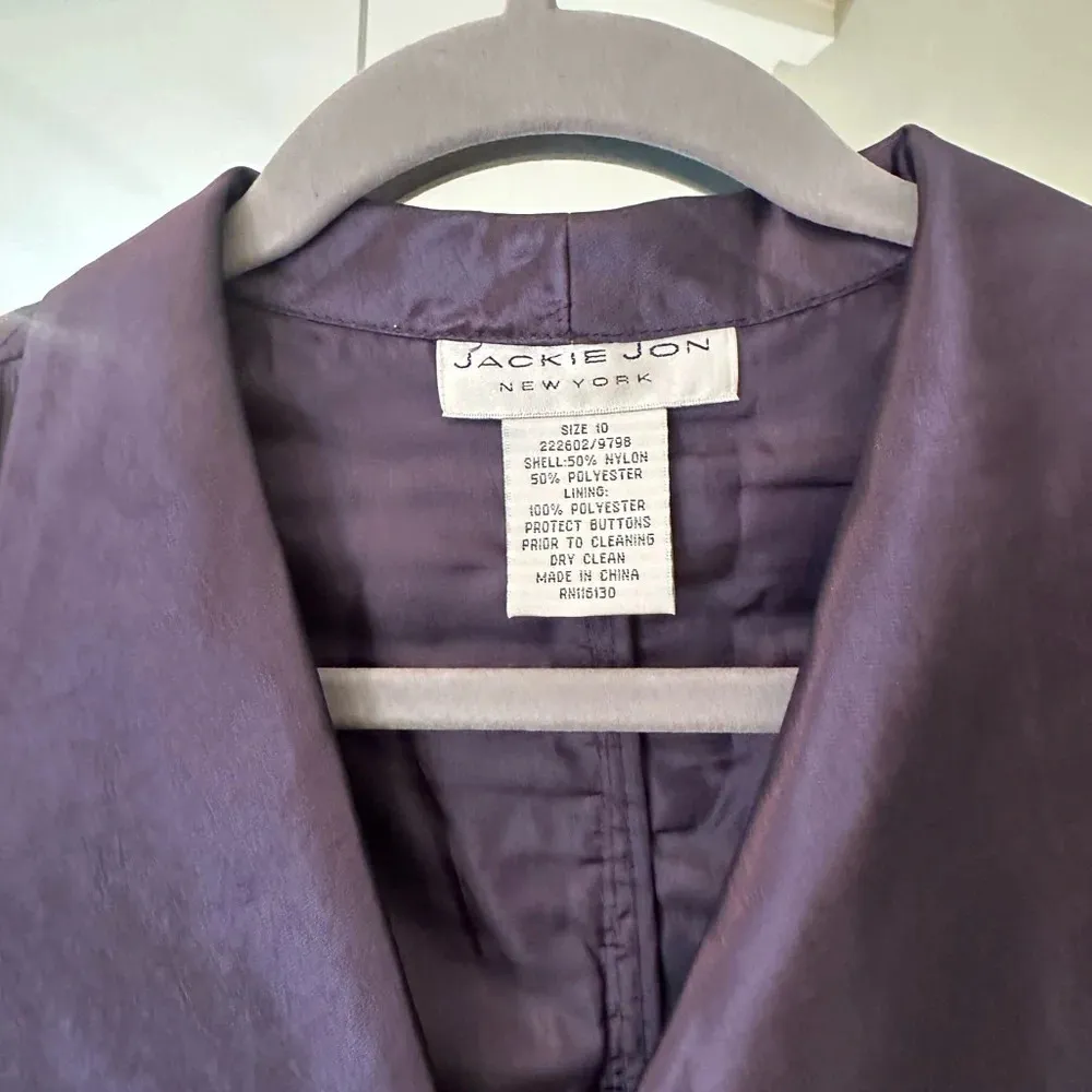 Jackie jon formal Top /jacket Size‎ 10 Purple Purple - Image 6